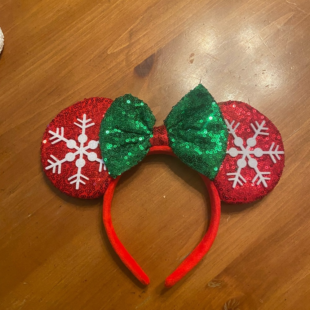 Disney inspired Minnie Ears - Christmas theme